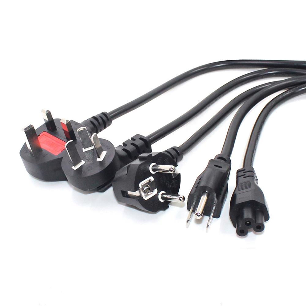 IEC320 C5 Cloverleaf ตะกั่ว EU/US/AU/UK AC EU ปลั๊กสายไฟสายไฟสายไฟ AC สําหรับ PC Monitor