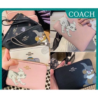 🔥เป็นที่นิยม🔥ของแท้ 100% COACH /กระเป๋าเงินเหรียญ/กระเป๋าเหรียญการ์ตูน/กระเป๋าถือสายคล้องข้อมือ/กระเป๋าการ์ด/ลายดิสนีย์