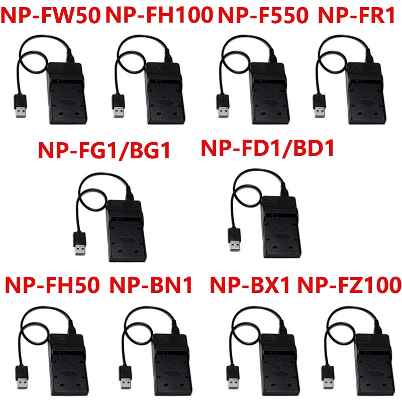 10pcs USB Port Digital Camera Battery Charger For Sony NP BN1 NP BX1 NP