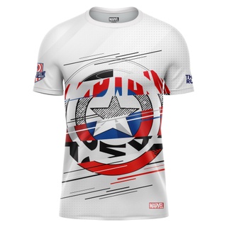 [โค้ด DSCU4M ลด60] Thairun(ไทยรัน) เสื้อวิ่ง เสื้อกีฬา MARVEL Captain America Super Soldier ลิขสิทธิ์แท้