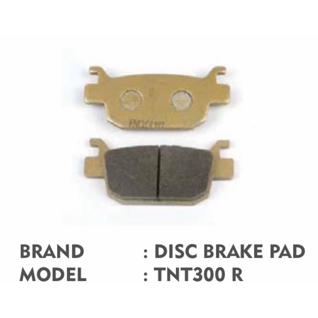 DAYTONA BENELLI TNT300 FRONT & REAR BRAKE DISC PAD BENELLI TNT300