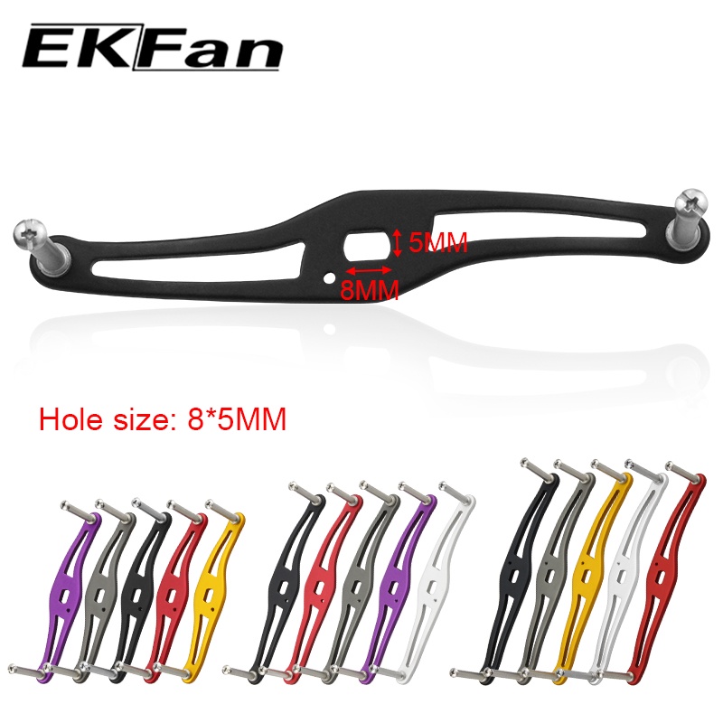EKFan 99/120/130 มม.อลูมิเนียม S-รูปตกปลา reel handle 4 มม.เพลาเส้นผ่านศูนย์กลาง fit 7*4/8*5 มม.daiwa abu Shimano อุปกรณ์ตกปลาอุปกรณ์เสริม