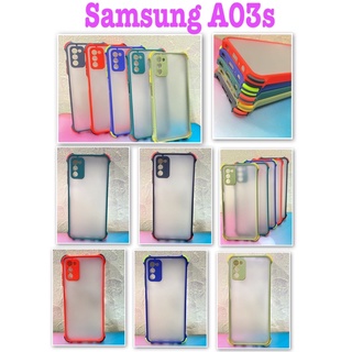 Samsung A03s✨พร้​อมส่งใน🇹🇭✨(5สี)เคสขอบนิ่มหลังแข็งขุ่นคลุมกล้องFor Samsung A03s