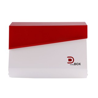 ตู้จดหมาย ตู้จดหมาย D-BOX เหล็ก สีขาว/แดง อุปกรณ์ตกแต่งสวน สวนและอุปกรณ์ตกแต่ง D-BOX WHITE-RED M MAIL BOX