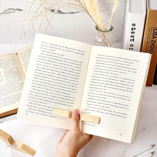 OB/ Pragmatic Book Page Holder Thumb Bookmark Wooden Reading Accessories for Readers Book Lover Writers Bookworm Librarians