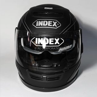 หมวกกันน็อค Index 811 ishield สีดำด้าน แว่น 2 ชั้น ของแท้