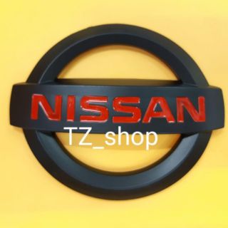 โลโก้ nissan สีแดงดำ  ขนาด  11.5 cm.