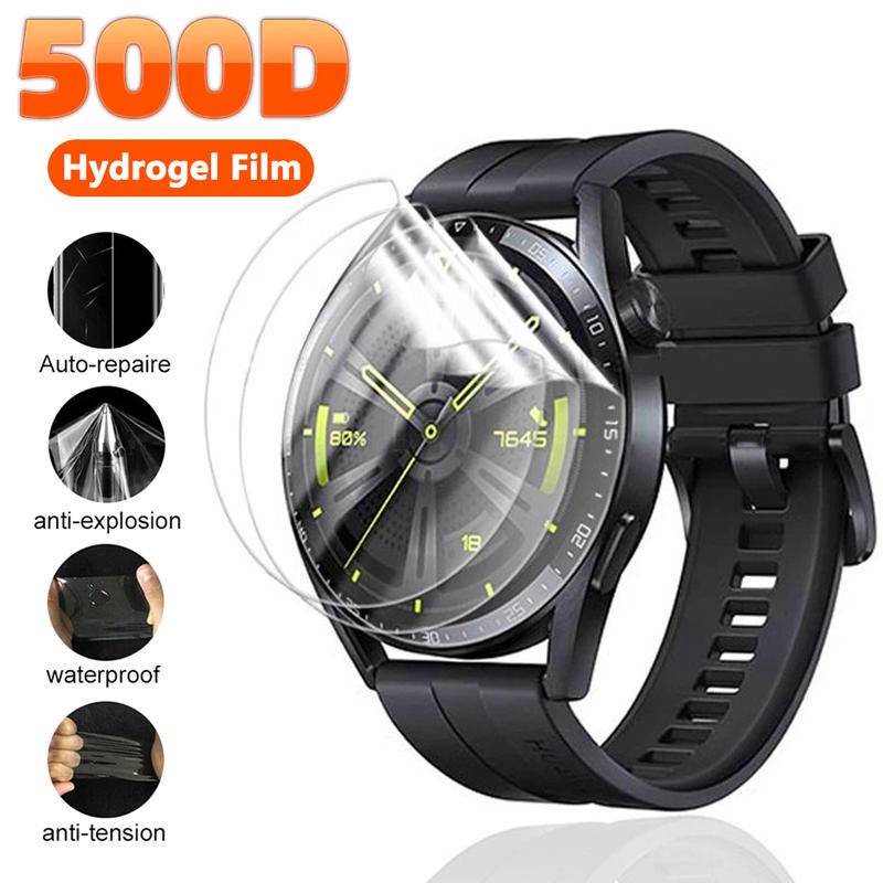 ฟิล์มไฮโดรเจลกันรอยหน้าจอ HD สําหรับ Huawei GT2 GT3 GT2e 42 43 46 มม. Pro Huawei GT 2 3 2E 46 Runner watch 3 Pro 48 Honor magic 2 46 มม. Honor magic 2 46 มม.