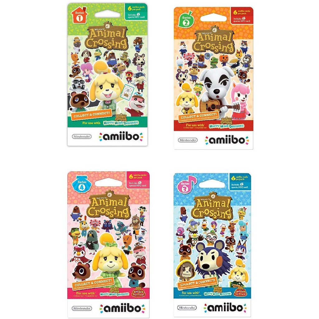 Nintendo Animal Crossing Amiibo Cards Series Set 1 2 3 4 (6 CardsPack ...