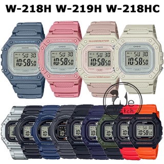 CASIO ของแท้ 💯% รุ่น W-218HC W-218HD W-218H W-219H นาฬิกาผู้ชาย ยอดนิยม กล่องและรับประกัน 1ปี W218H W218 W219H W219