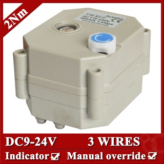 DC9-24V actuated valve actuator, 3 wires(CR302) , 2Nm, with indicator and manual override