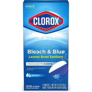 [แบ่งขาย] Clorox Ultra Clean Toilet Tablets Bleach &amp; Blue, Rain Clean Scent  ราคาต่อชิ้น นำเข้าจาก USA