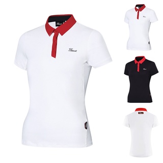 Titleist เสื้อโปโล แขนสั้น ระบายอากาศ แบบแห้งเร็ว พอดีตัว สําหรับผู้หญิง EN7z