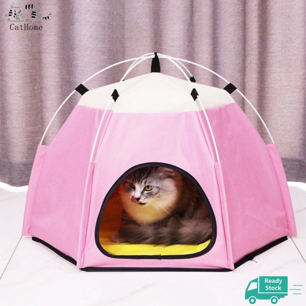 แมว HomeCat เต็นท์แมว เตียงแมวบ้านแบบพกพาพับกลางแจ้งท่องเที่ยวเต็นท์ ...
