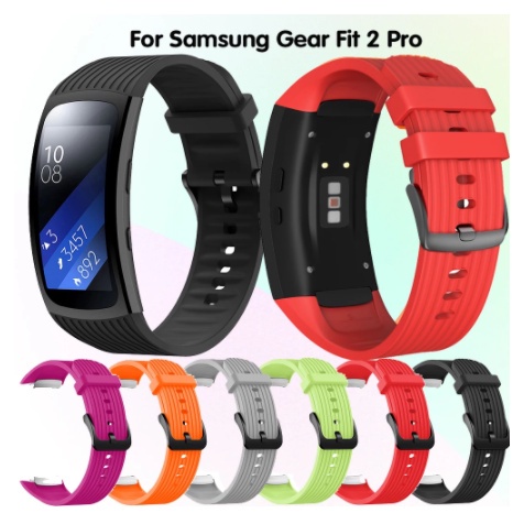 สำหรับ Samsung Gear Fit2 Pro สายนาฬิกาสมาร์ทสายซิลิโคนสำหรับ Gear Fit 2 SM-R360/R365 ข้อมือเปลี่ยนสร้อยข้อมือ