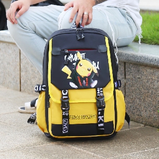 💥Hot sale！ Pikachu เด็กผู้ชาย กระเป๋านักเรียน ชาย เด็ก โรงเรียนประถม นักเรียน นักเรียนประถม แฟชั่น แนวโน้ม เบา ไหล่ กระ