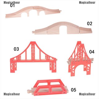 รถรางรถไฟไม้สีรุ้งของเล่นสำหรับเด็ก