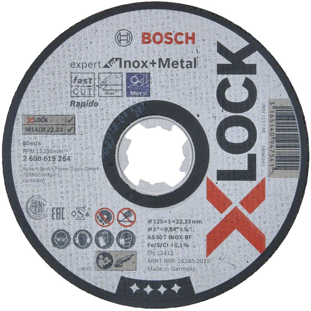 BOSCH ใบตัด5"X1mm. Expert Inox X-LOCK 2608619264