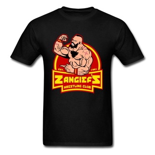 เสื้อยืดผ้าฝ้ายพิมพ์ลายGildan เสื้อยืดคอกลม ผ้าฝ้ายแท้ พิมพ์ลาย Zangiefs Wrestling Club สําหรับผู้ชาย