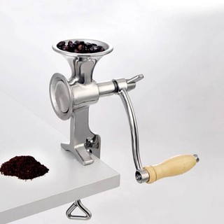 เครื่องบดละเอียด มือหมุน Home Kitchen Hand Birdseed Machine Miller Cafe Bar Sesame Crank Coffee Bean Grinder Stainless S