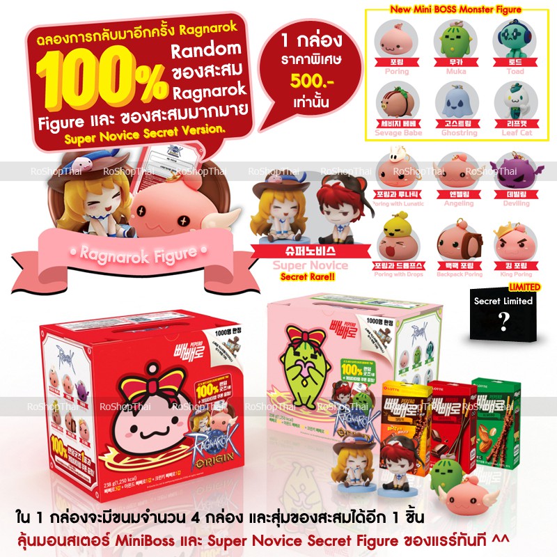 ✨Ragnarok Online Random Box Figure✨ กล่องสุ่มของสะสมใน 1 กล่อง Random Box
