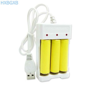 ( Hxbg ) อุปกรณ์ที่ชาร์จแบตเตอรี่ Usb Aa Aaa Battery Charger 4 / 3 Slots สีขาว