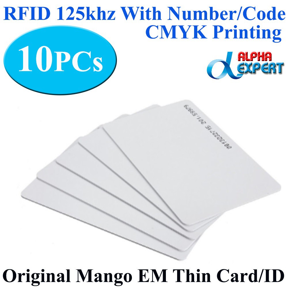 บัตร RFID แบบบาง 10PCs Original Mango EM Thin Card/ID EM4200 TK4100 Proximity 125khz Rfid Cards With