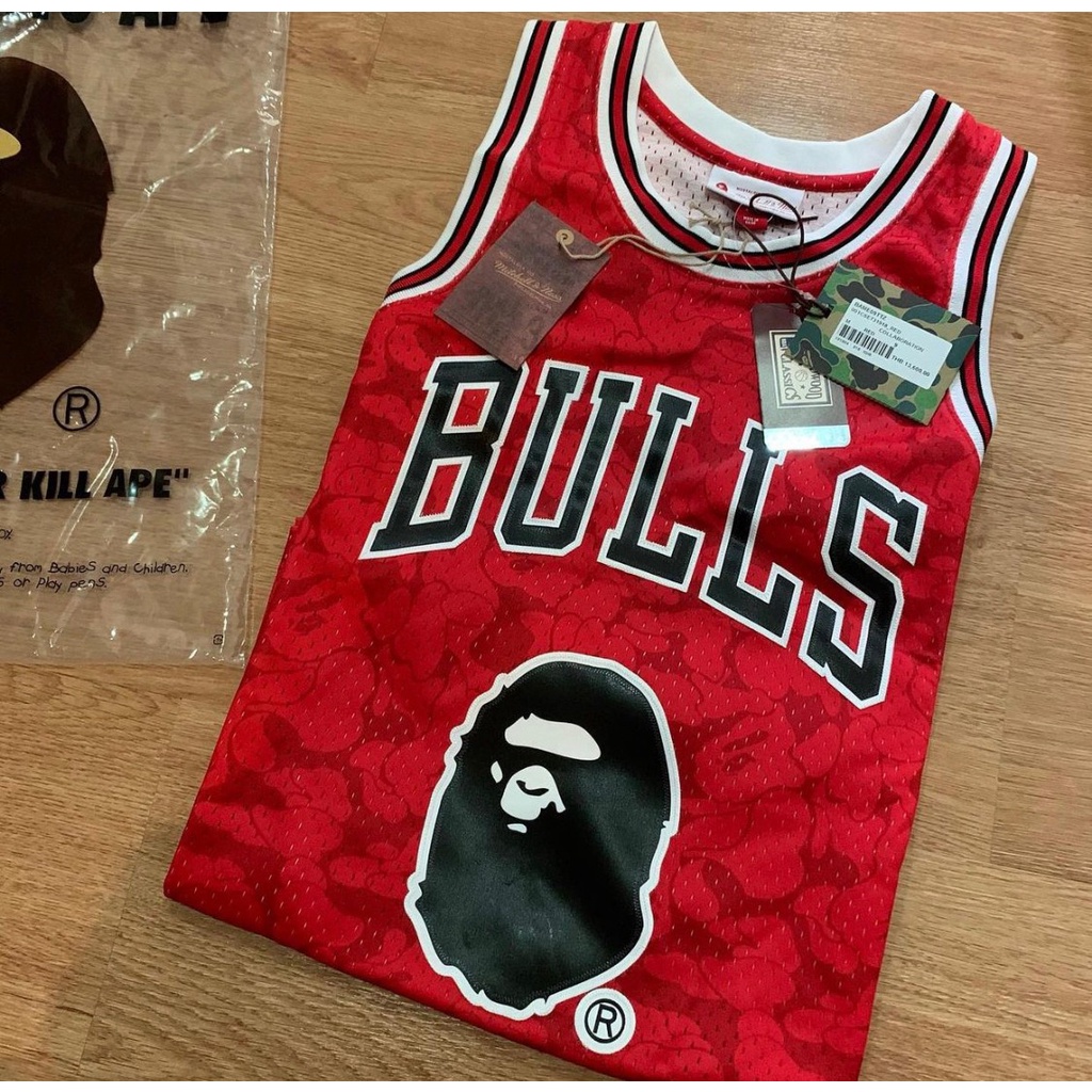 Bape Mitchell and Ness Chicago Bull Jersey
