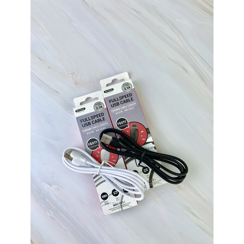 สายชาร์จ WK Design Full Speed Usb Cable ยาว 1 เมตร สำหรับ iPhone/Apple