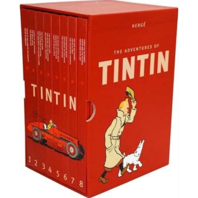 หนังสือชุด The Adventure of TinTin 8 เล่ม การผจญภัยของตินติน Comic Book การ์ตูนสำหรับเด็ก ภาษาอังกฤษ