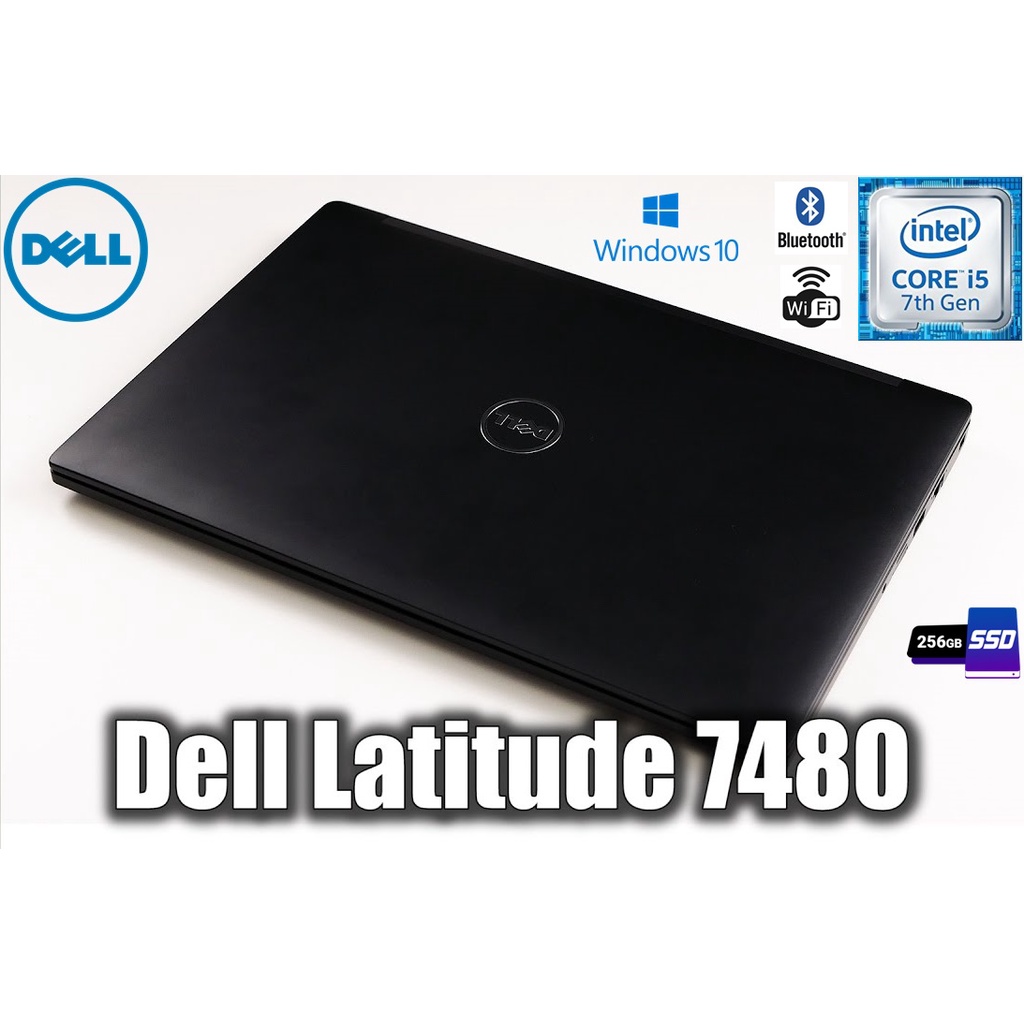 เครื่อง Notebook โน๊ตบุ๊ค Dell Latitude 7480 14 นิ้ว (ทัชสกรีน) (SSD) Core i5-7200U Win 10 สเปคแรง ราคาถูก