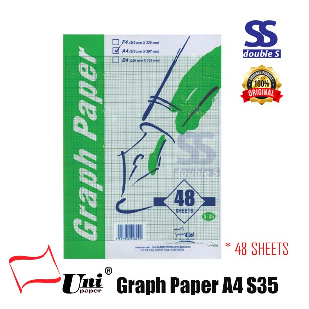 กระดาษ Uni Graph A4/ Kertas Graf A4 Up Classic/Double S Graph