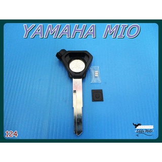 YAMAHA MIO KEY BLANK with MAGNET "RUBBER BLACK" SET (124)  // กุญแจ หัวยางยามาฮ่า แม่เหล็กใหม่ เดี่ยวขวา อย่างดี