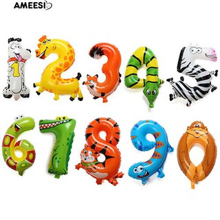 Ameesi จำนวนสัตว์ฟอยล์บอลลูนงานเลี้ยงสังสรรค์สำหรับเด็กงานเลี้ยงเด็กบอลลูน