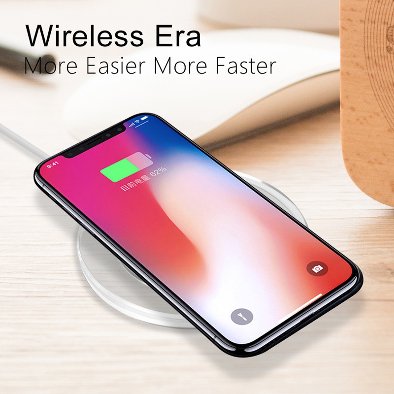 🔥พร้อมส่ง🔥COD ที่ชาร์จไร้สาย Quick Wireless Charger 5W 5V / 2A Qi Fast Charge ชาร์จไร้สายชาร์จเร็วขอ