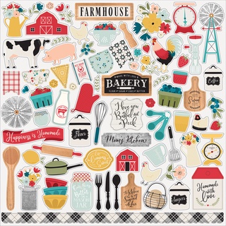 Farmhouse Kitchen Cardstock Stickers 12"X12"