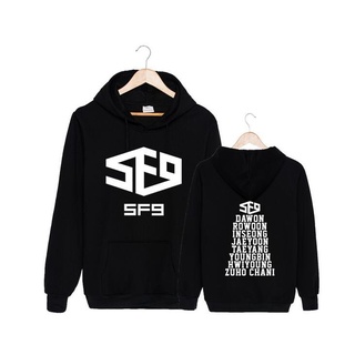 เสื้อยืดมีฮู้ด พิมพ์ลายโลโก้ Sf9 All Member Names Sensational Feeling 9 ของขวัญวันเกิด สําหรับผู้ชาย