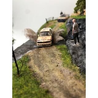 WRC rally diorama model