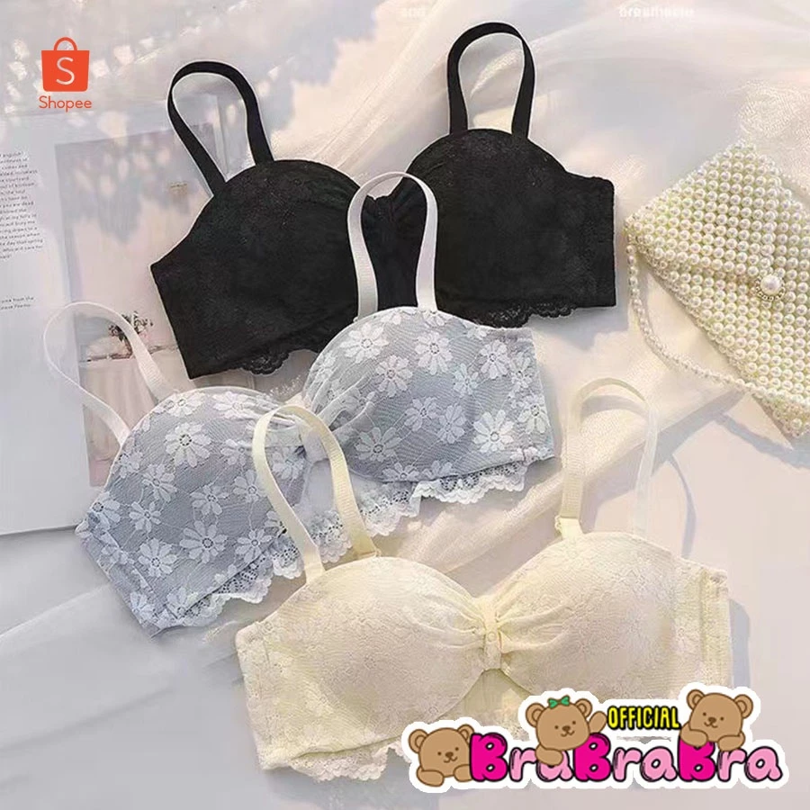 [ส่งจากไทย] 𝑩𝒓𝒂𝑩𝒓𝒂𝑩𝒓𝒂 #bra-173 เสื้อใน ชั้นใน ผ้าลูกไม้ มีฟองน้ำเสริม