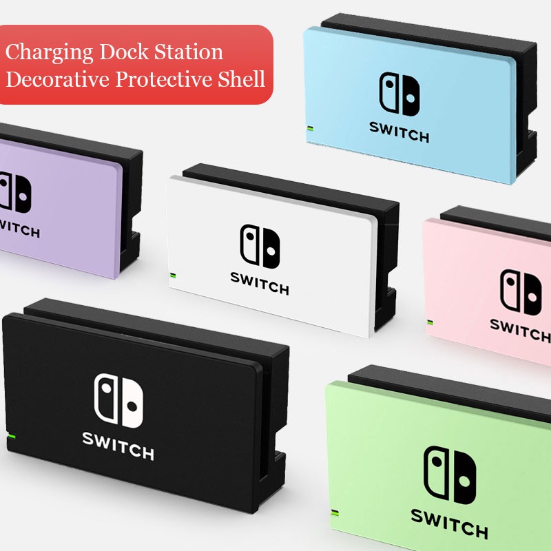 ฝาครอบป้องกันใบหน้า สีสดใส สําหรับแท่นชาร์จ Nintendo Switch