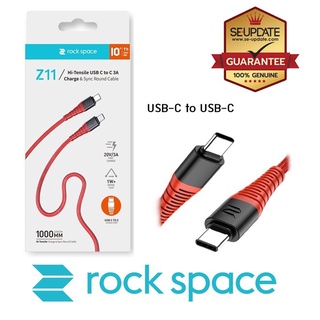 สายชาร์จ/ส่งข้อมูล Rock Space Z11 USB-C to USB-C 3A Charge &amp;amp; Sync Round Cable