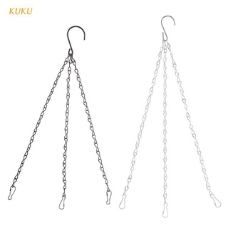 [Kuku] กระถางต้นไม้เหล็กแบบแขวน 3 จุดสําหรับตกแต่งสวน