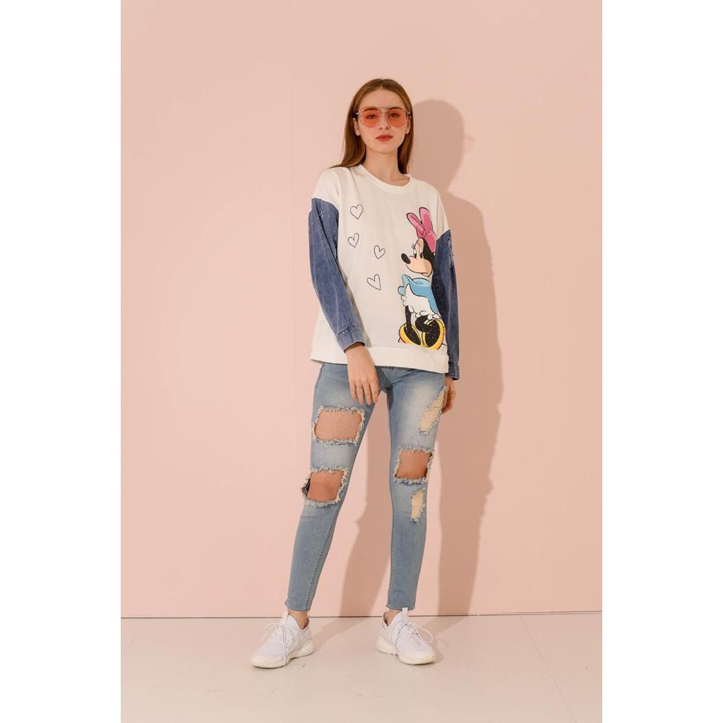 S191 Minie Love Sweater กางเกงยีนส์ + หน้ากาก - 3 สี