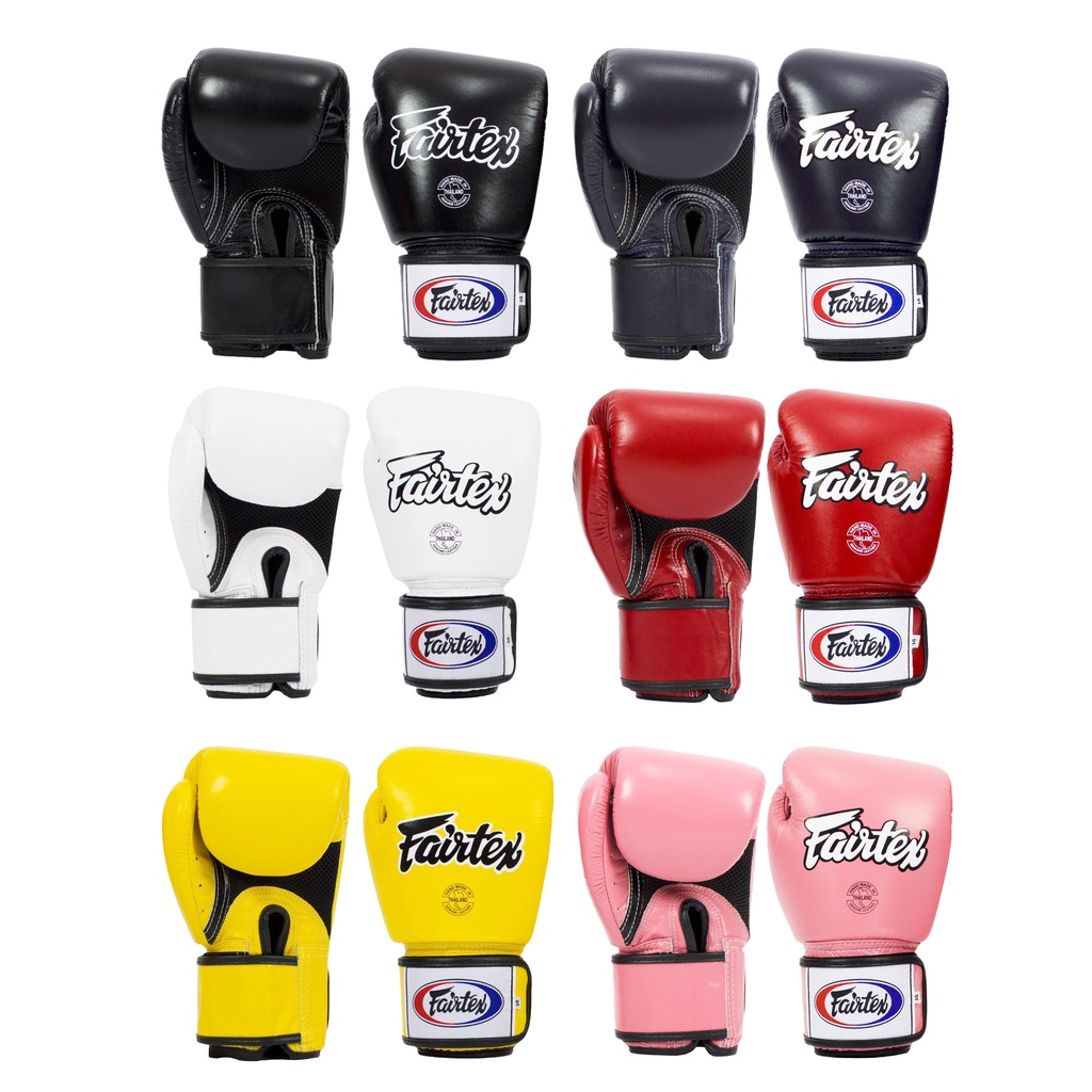 นวมชกมวย Fairtex Muay Thai Boxing Gloves Tight fit design BGV1 Breathable มีตาข่ายระบายความร้อน Pls 