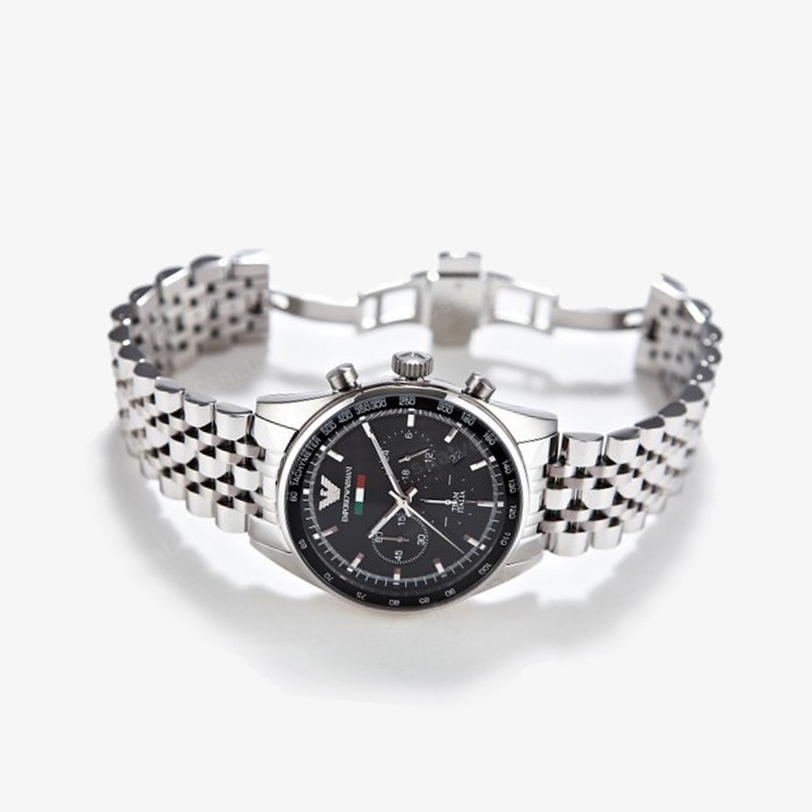 EMPORIO ARMANI นาฬิกาข้อมือผู้ชาย รุ่น AR5983 Tazio Chronograph - Silver