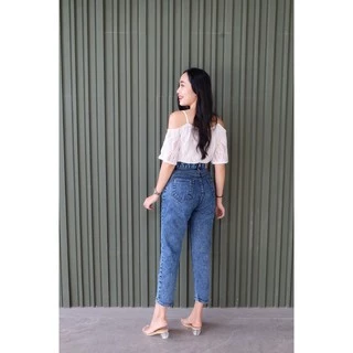 Cc jeans #132 S-5XXL กางเกงยีนส์ผู้หญิง ทรงบอย เอวสูง กางเกงผู้หญิง