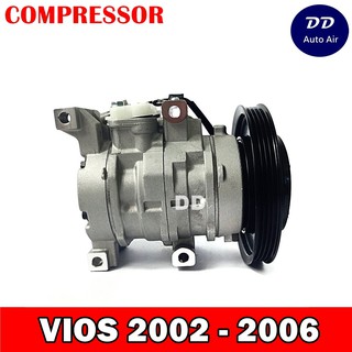 COMPRESSOR คอมแอร์ Toyota Soluna Vios’02-06 คอมเพรสเซอร์ แอร์ โตโยต้า โซลูน่า วีออส’02-06 คอมแอร์รถยนต์