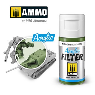 Ammo By MIG - AMIG0813 ACRYLIC FILTER Military Green