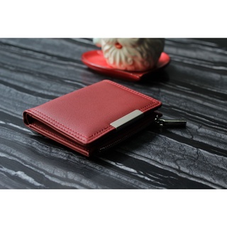 RED PENNY WALLET กระเป๋าสตางค์ใบสั้นสีแดง รุ่นฮิตพร้อมส่ง สีใหม่ต้องรับความเฮง