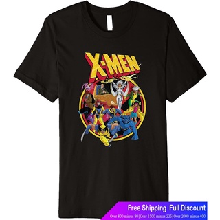 Marvelเสื้อยืดลำลอง Marvel X-Men Animated Series Retro 90s Premium T-Shirt Marvel Round neck T-shirt